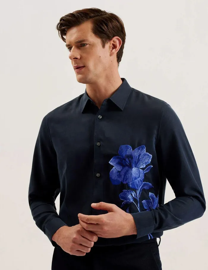 Shirts Men Ted Baker NESSMEN Navy