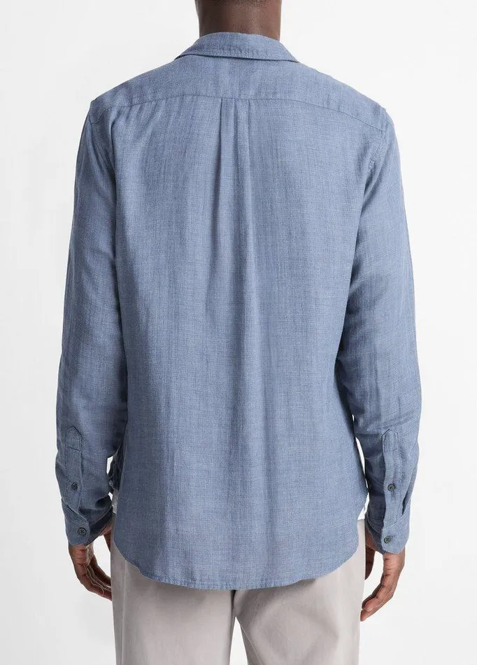 Shirts Men Vince Double Face Long Sleeve Chambray