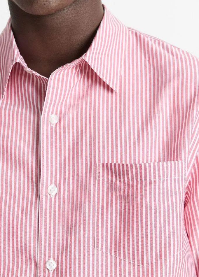 Shirts Men Vince Playa Cotton Poplin Stripe Shirt Vermouth Combo Shirts Men Vince Playa Cotton Poplin Stripe Shirt Vermouth Combo