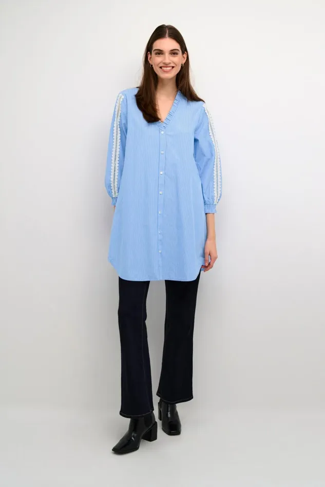 Shirts Women CULTURE CUamaze Shirt Bluewhite Stripe