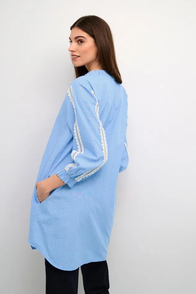 Shirts Women CULTURE CUamaze Shirt Bluewhite Stripe