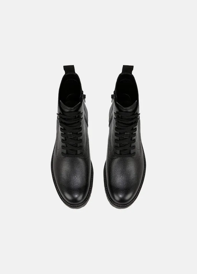 Shoes Men Vince Dominic Leather Boot Black Shoes Men Vince Dominic Leather Boot Black
