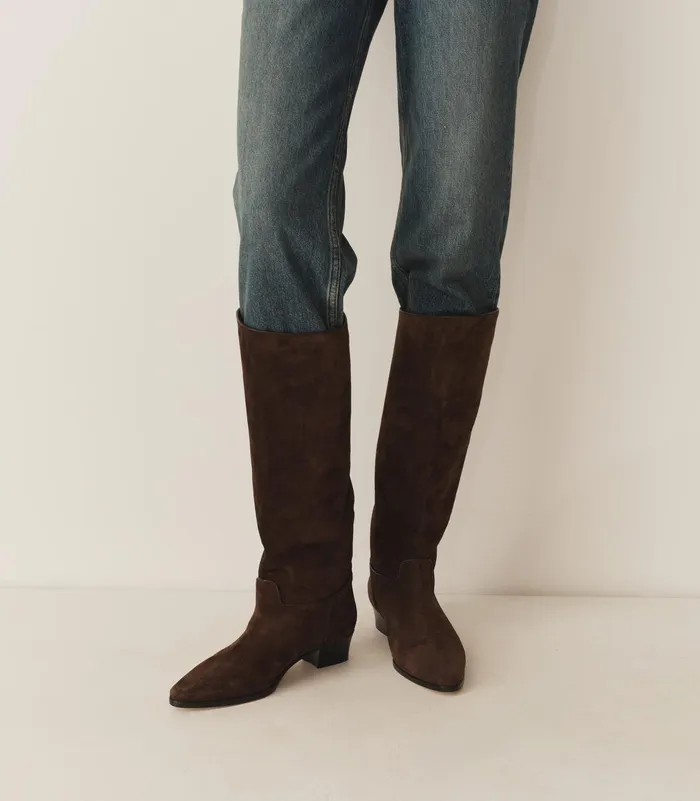 Shoes Women DEN Riviera Boot Dark Chocolate Suede Shoes Women DEN Riviera Boot Dark Chocolate Suede