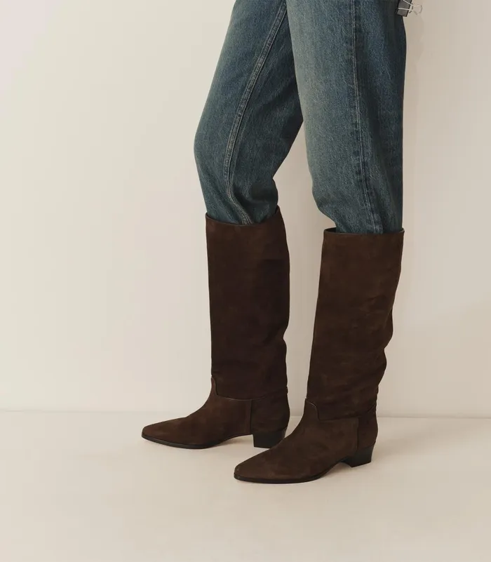 Shoes Women DEN Riviera Boot Dark Chocolate Suede Shoes Women DEN Riviera Boot Dark Chocolate Suede