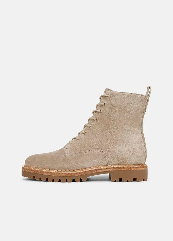 Shoes Women Vince Cabria Suede Lug Boot Dark Clay