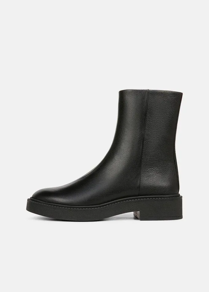 Shoes Women Vince Kady Leather Ankle Boot Black