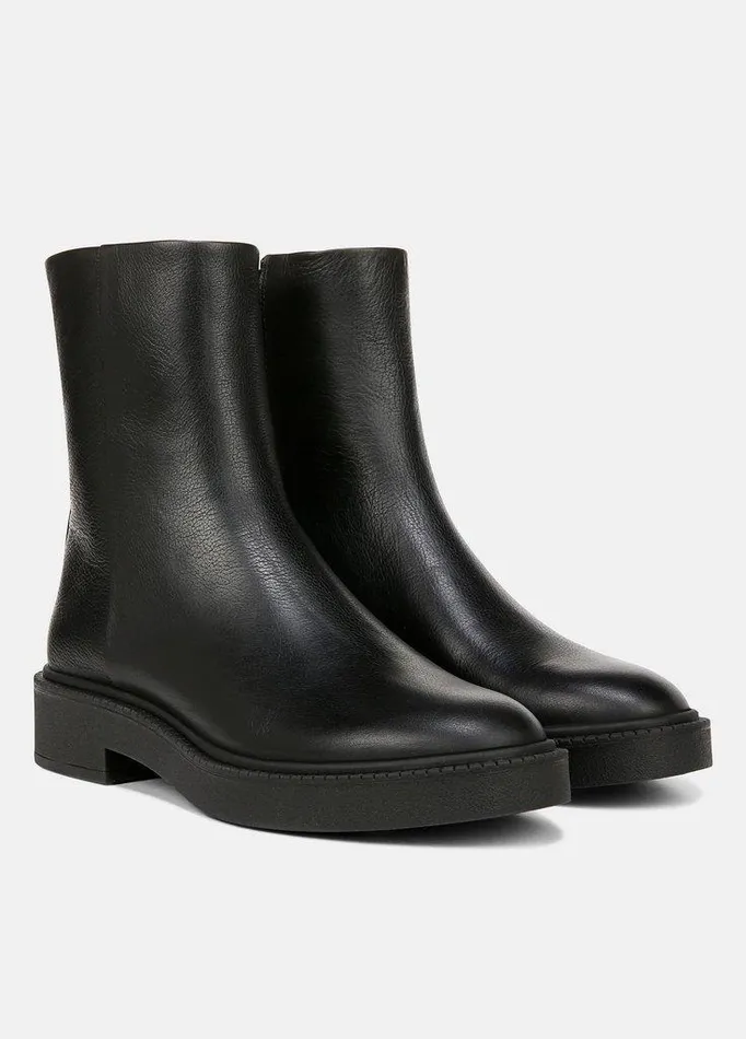 Shoes Women Vince Kady Leather Ankle Boot Black Shoes Women Vince Kady Leather Ankle Boot Black