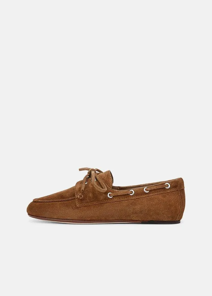Shoes Women Vince Marin Suede LaceUp Loafer Elmwood