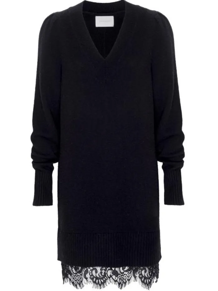 Shop Brochu Walker Dresses The Elisa Lace Looker Dress Black Onyx With Black Lace