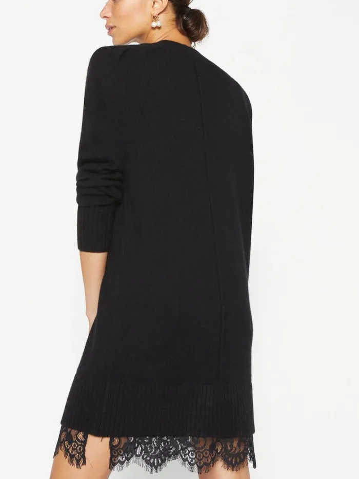 Shop Brochu Walker Dresses The Elisa Lace Looker Dress Black Onyx With Black Lace