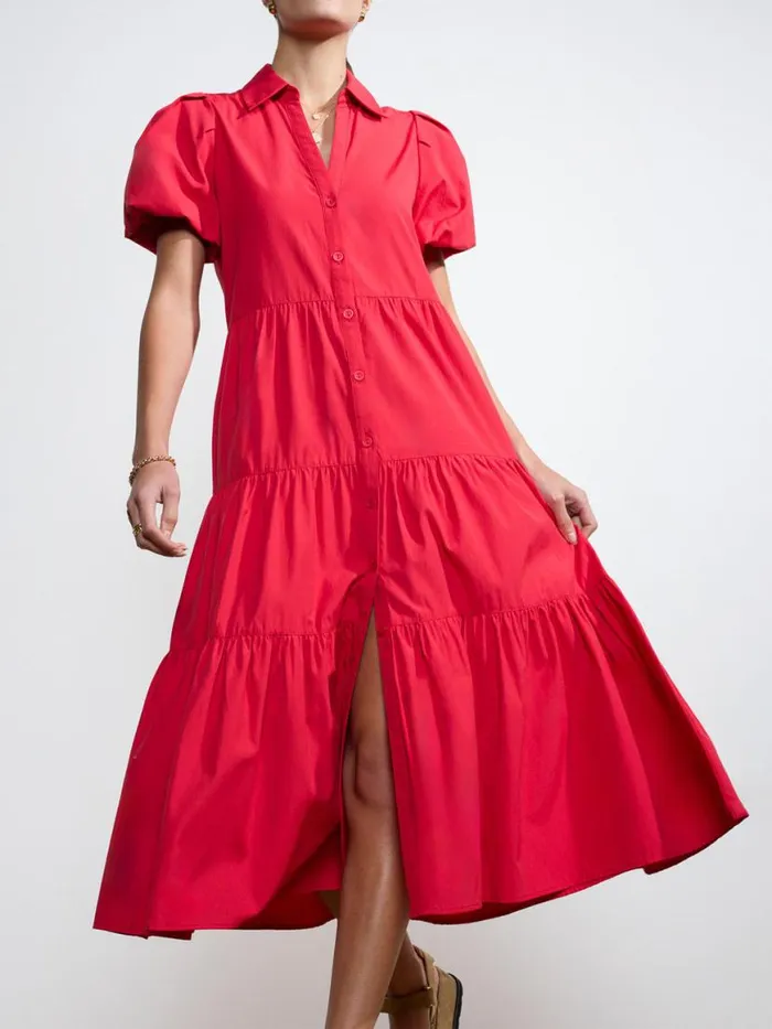 Shop Brochu Walker Dresses The Havana Dress Carmine Red