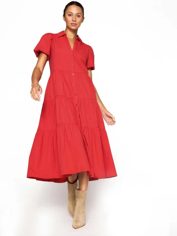 Shop Brochu Walker Dresses The Havana Dress Carmine Red