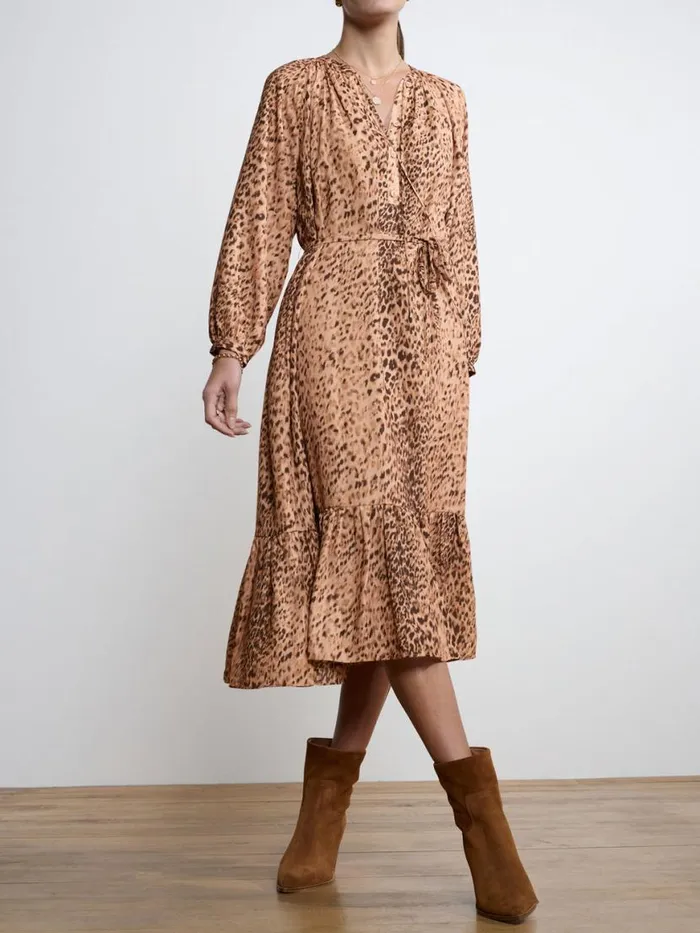 Shop Brochu Walker Dresses The Sarai Printed Dress Leopard Combo