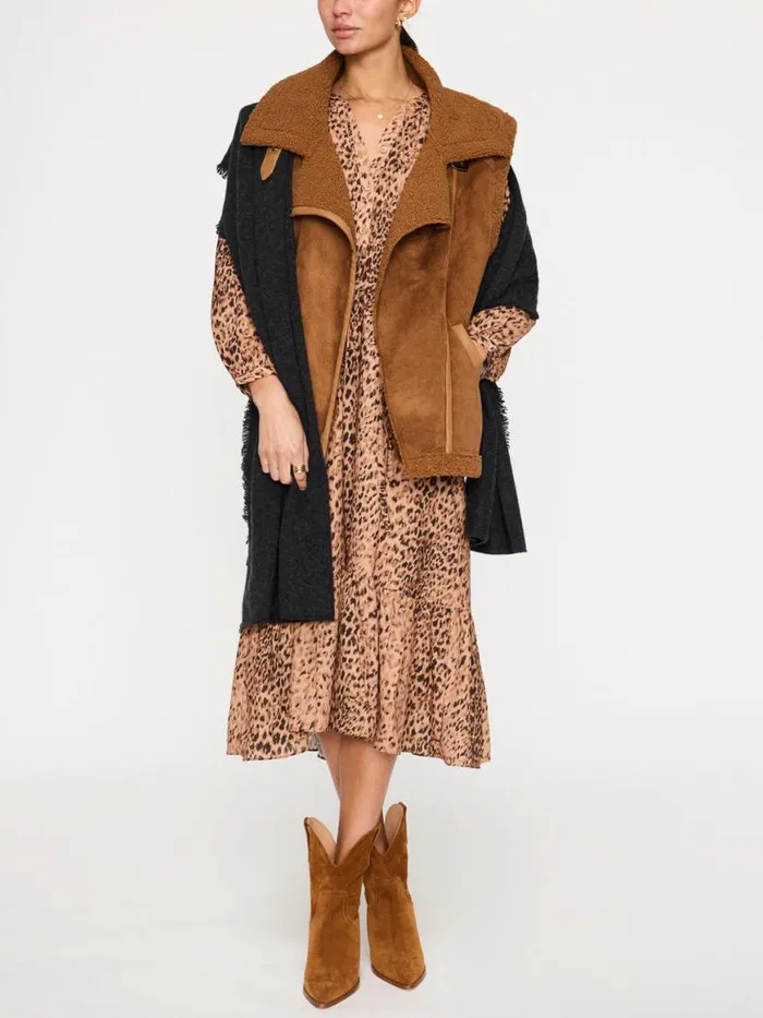 Shop Brochu Walker Dresses The Sarai Printed Dress Leopard Combo
