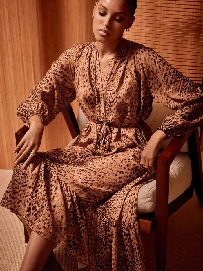 Shop Brochu Walker Dresses The Sarai Printed Dress Leopard Combo