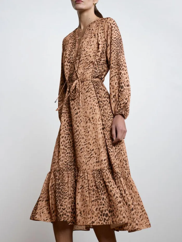 Shop Brochu Walker Dresses The Sarai Printed Dress Leopard Combo