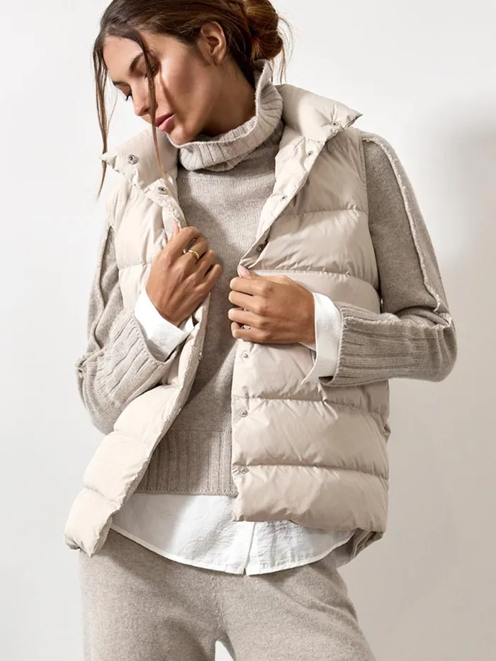 Shop Brochu Walker Jackets and Wraps The Anders Down Vest Stone
