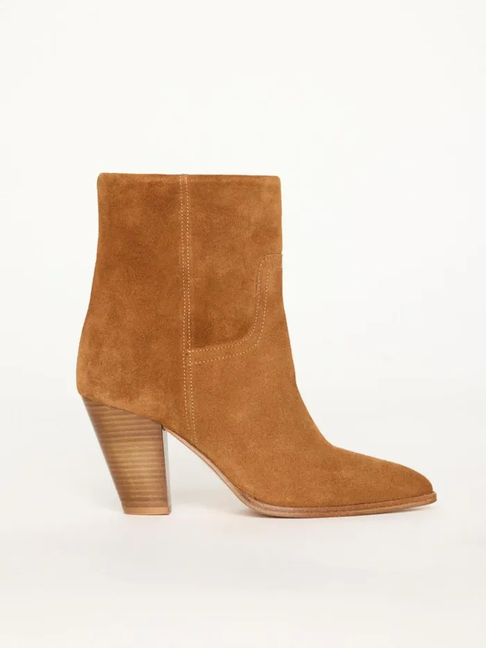 Shop Brochu Walker Shoes The Marfa Suede Ankle Boot Whiskey