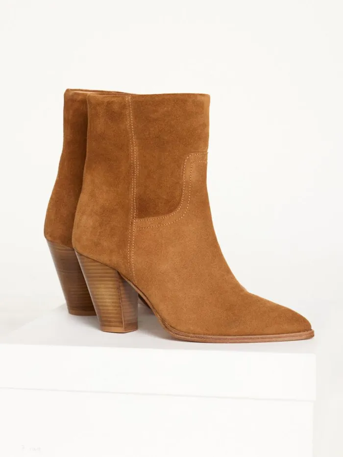 Shop Brochu Walker Shoes The Marfa Suede Ankle Boot Whiskey