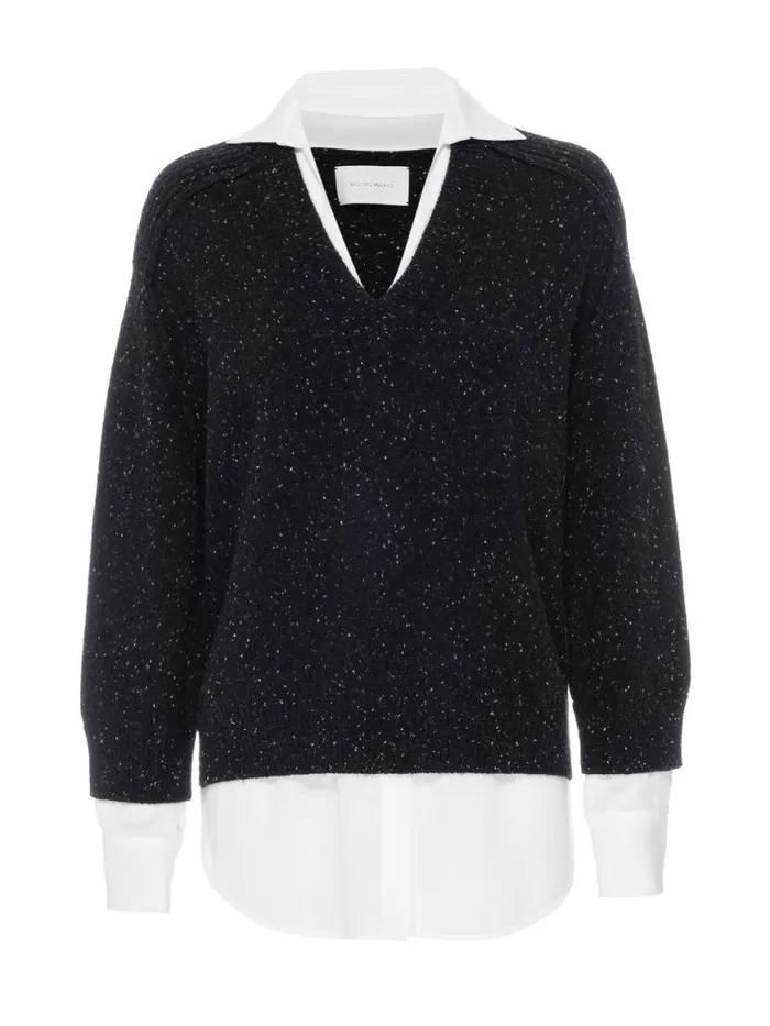 Shop Brochu Walker Sweaters The Looker Layered VNeck Black Multi