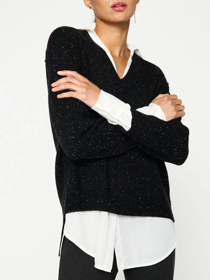 Shop Brochu Walker Sweaters The Looker Layered VNeck Black Multi