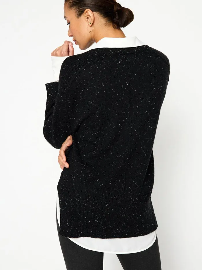 Shop Brochu Walker Sweaters The Looker Layered VNeck Black Multi