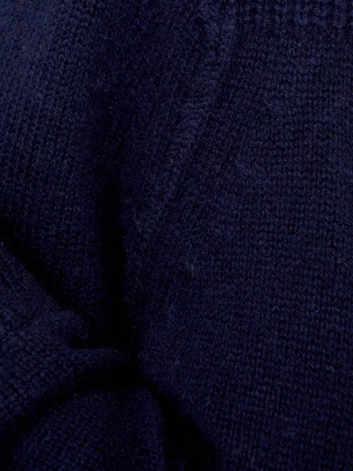 Shop Brochu Walker Sweaters The Looker Layered VNeck Navy With Stripe Woven Underlayer