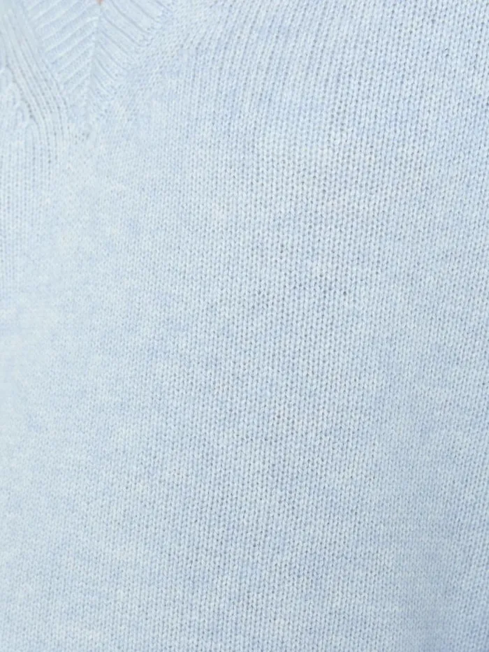 Shop Brochu Walker Sweaters The Looker Layered VNeck Skye Blue Melange With White Underlayer