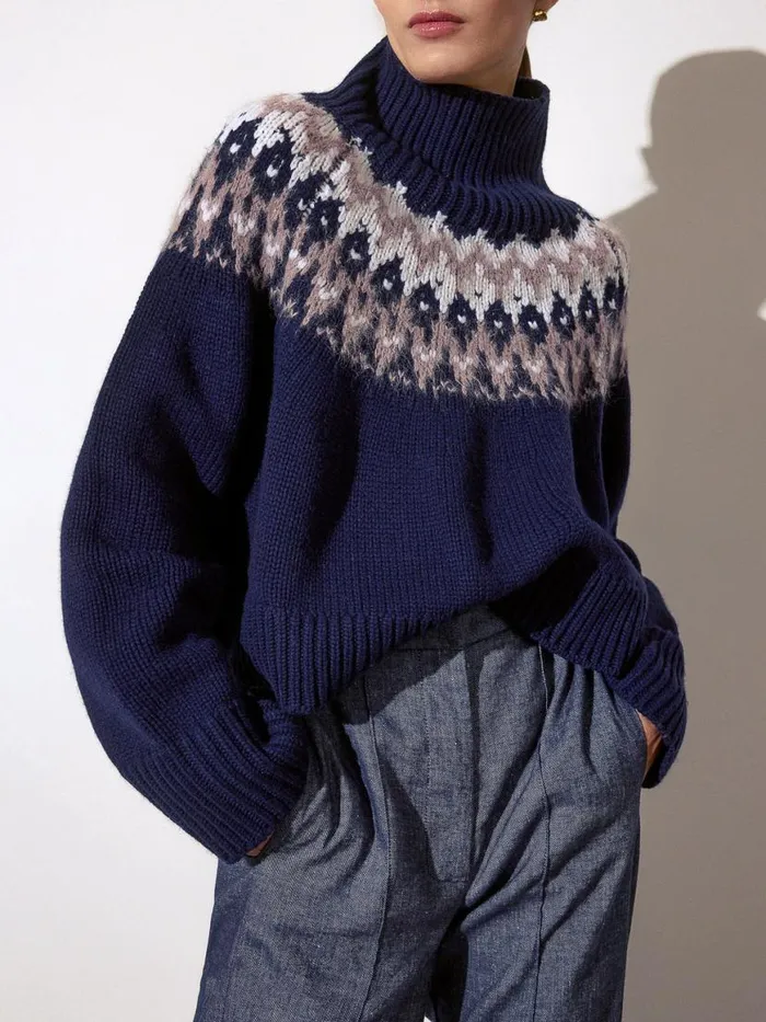 Shop Brochu Walker Sweaters The Odessa Fairisle Sweater Atlas Combo