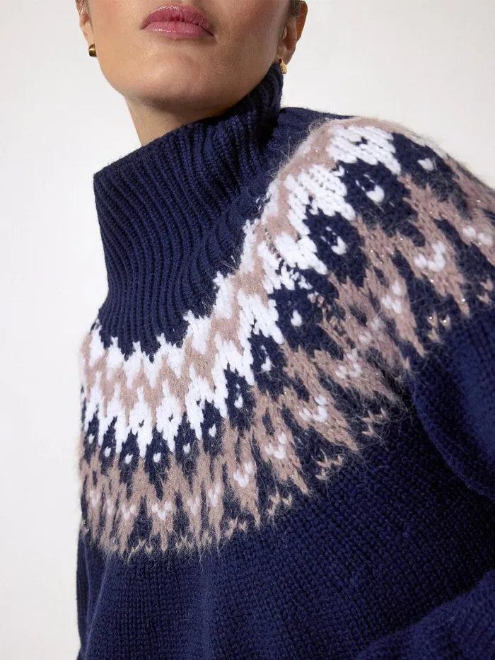 Shop Brochu Walker Sweaters The Odessa Fairisle Sweater Atlas Combo