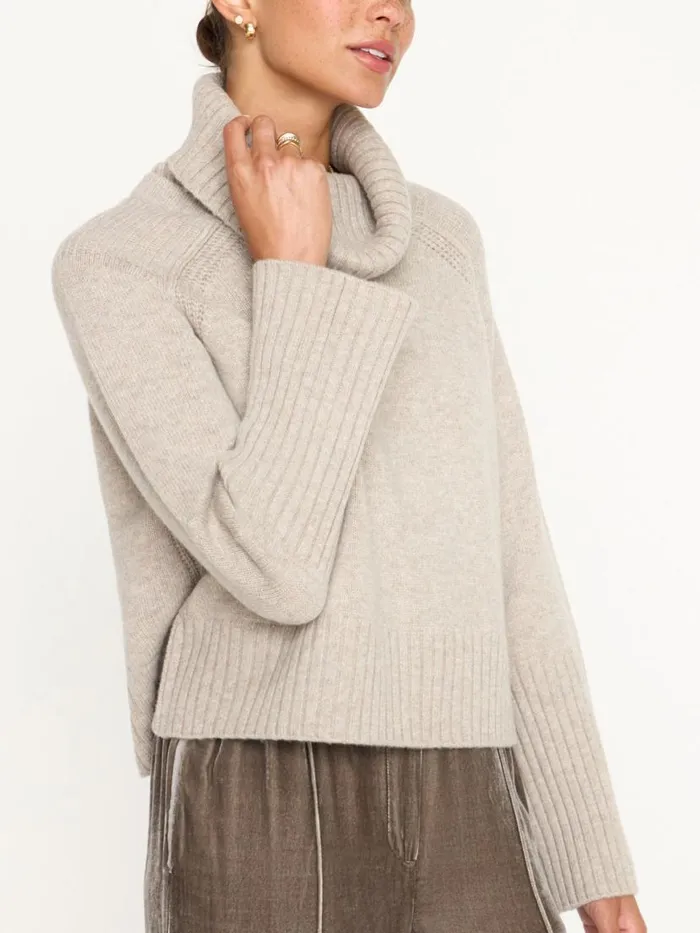 Shop Brochu Walker Sweaters The Orion Turtleneck Sweater Light Chia Mlange