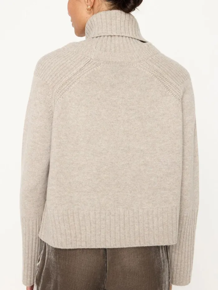 Shop Brochu Walker Sweaters The Orion Turtleneck Sweater Light Chia Mlange