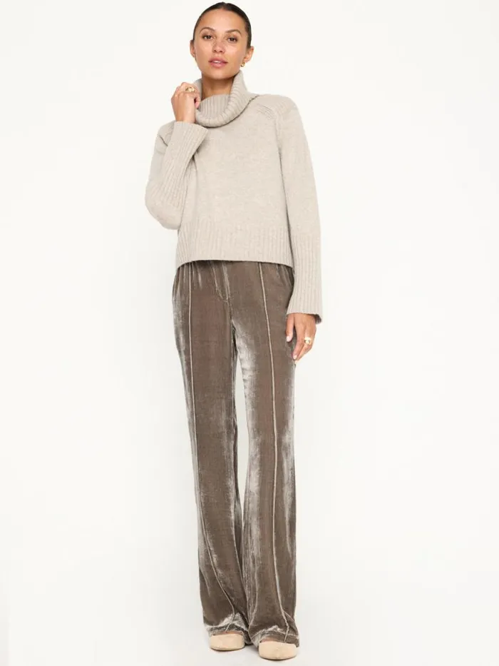 Shop Brochu Walker Sweaters The Orion Turtleneck Sweater Light Chia Mlange