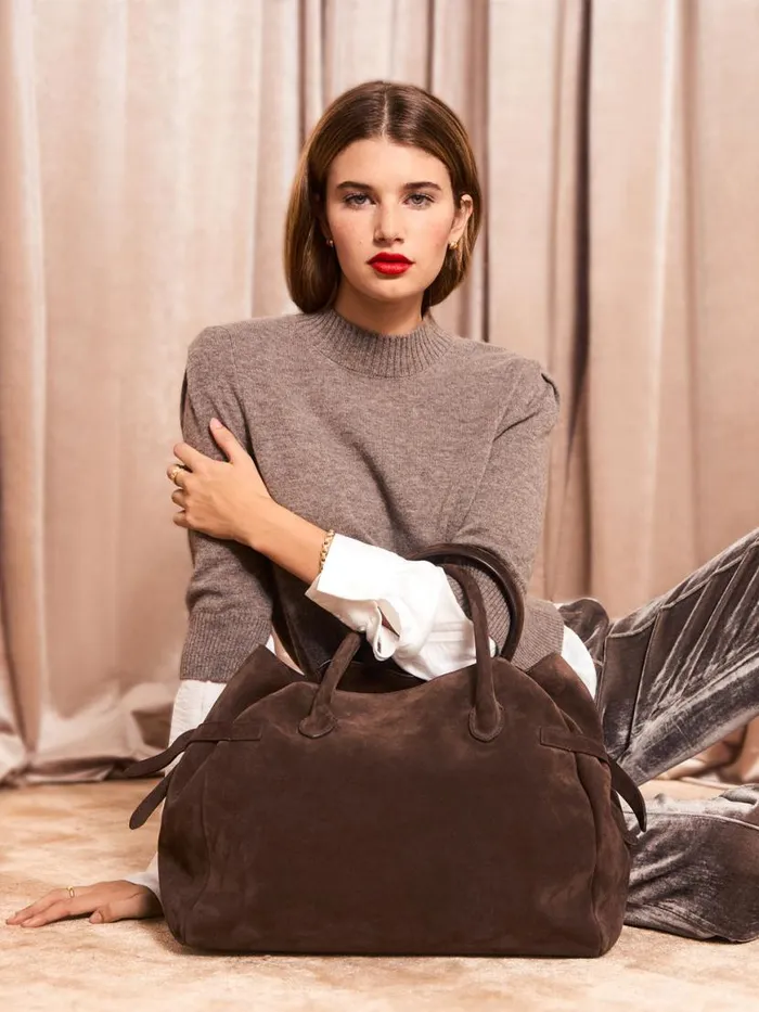 Shop Brochu Walker Sweaters The Stella Looker Otter Mlange W White