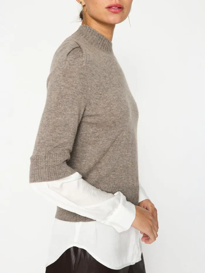 Shop Brochu Walker Sweaters The Stella Looker Otter Mlange W White