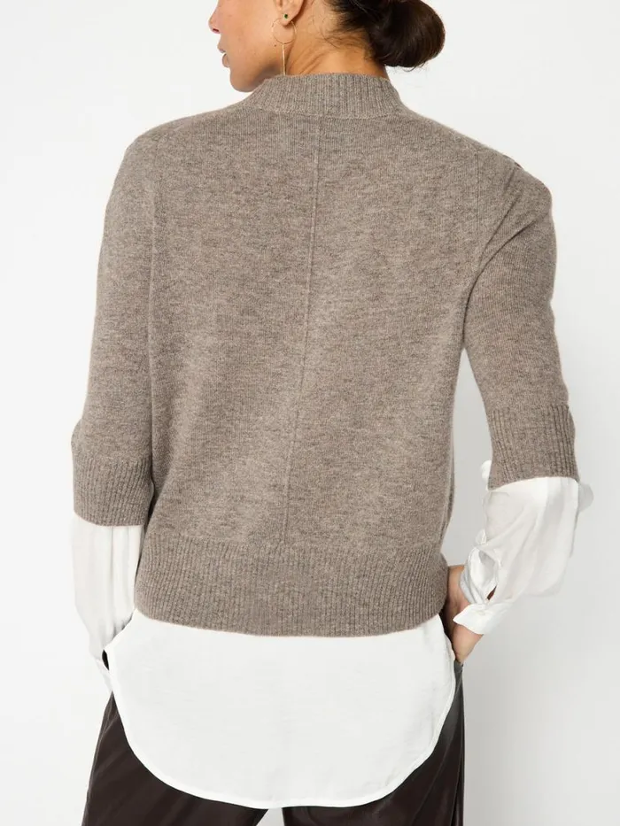 Shop Brochu Walker Sweaters The Stella Looker Otter Mlange W White