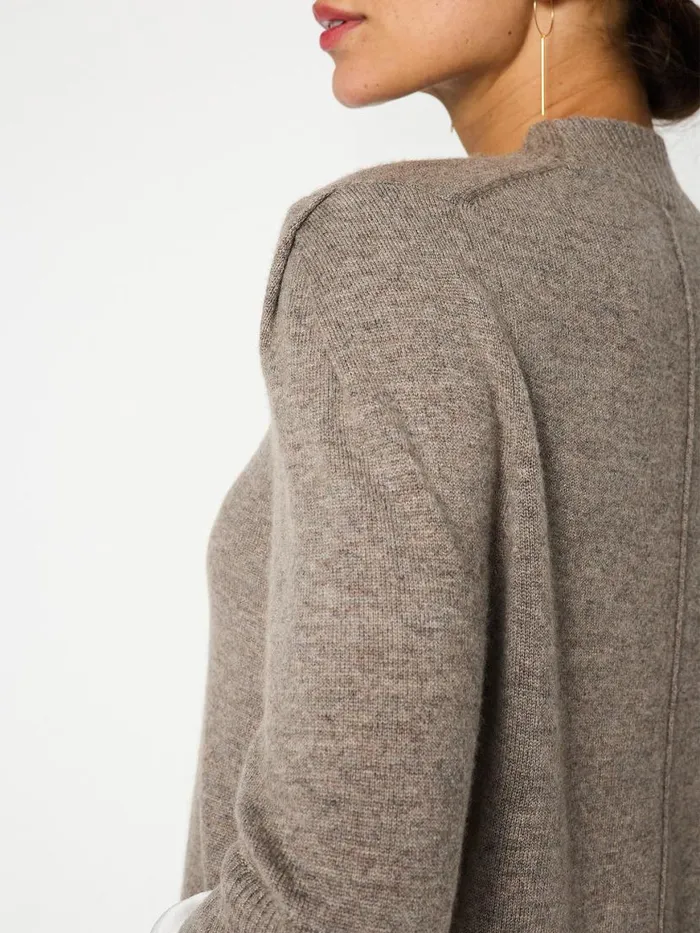 Shop Brochu Walker Sweaters The Stella Looker Otter Mlange W White