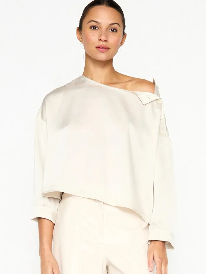 Shop Brochu Walker Tops The Dallas Blouse Dust