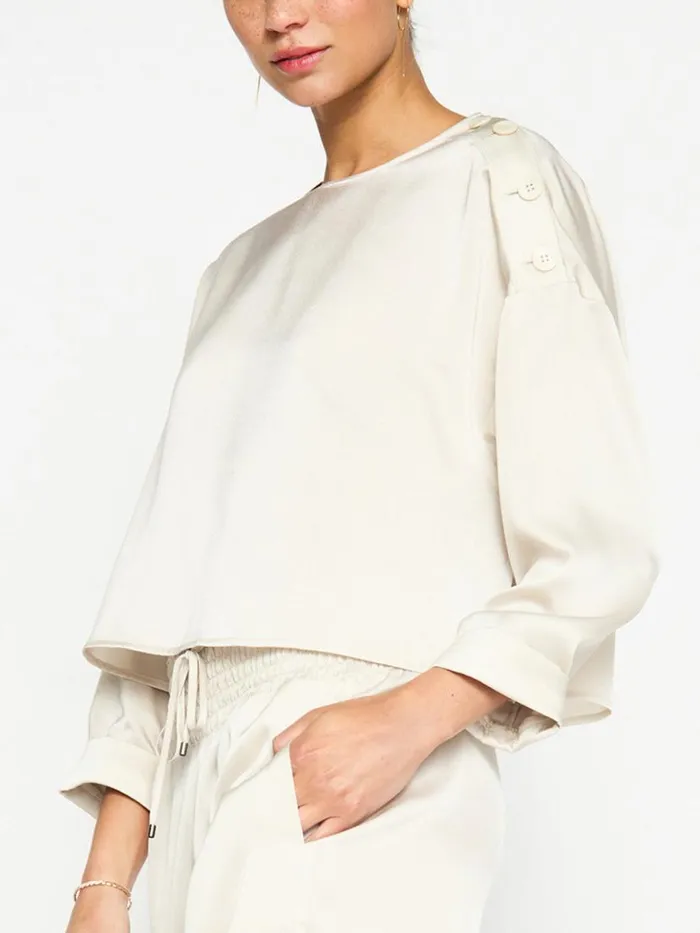 Shop Brochu Walker Tops The Dallas Blouse Dust