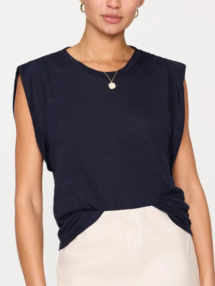Shop Brochu Walker Tops The Reins Tee Navy