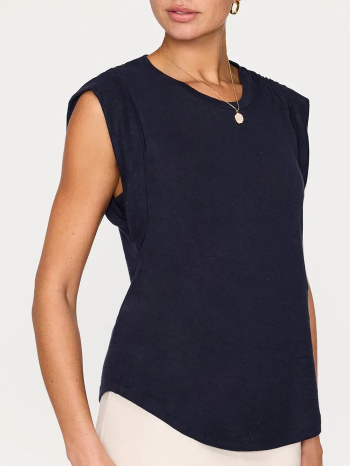 Shop Brochu Walker Tops The Reins Tee Navy