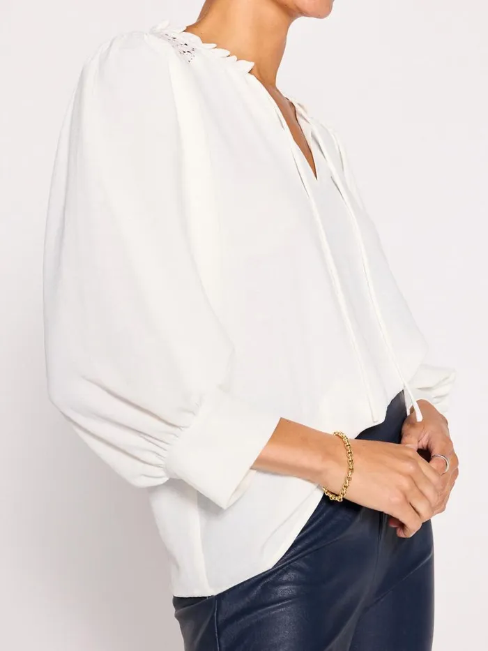 Shop Brochu Walker Tops The Tereza Blouse Salt White