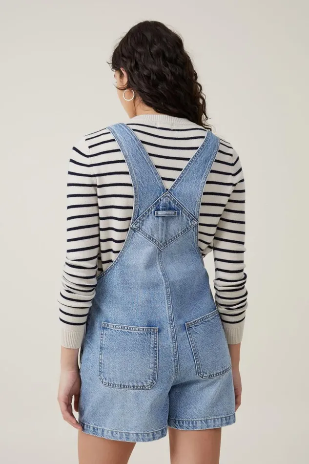 Short Denim Overall Breeze Blue Women Cotton On Shorts Short Denim Overall Breeze Blue Women Cotton On Shorts