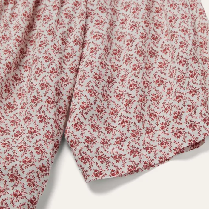 ShortSleeved Cottage Floral Blouse Red Women Stetson Blouses