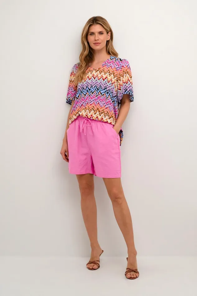Shorts Women CULTURE CUazemina Linen Shorts Phlox Pink