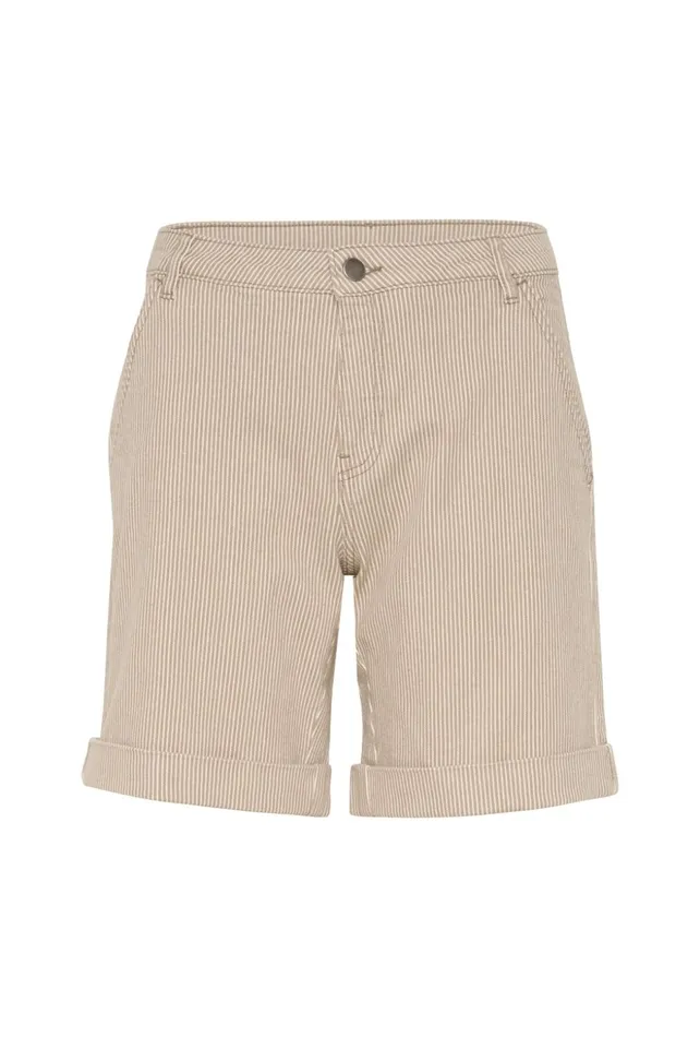 Shorts Women CULTURE CUmilky Shorts Dunewhite Stripe
