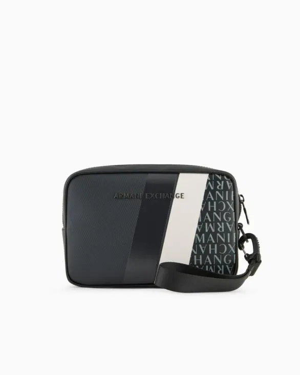 Shoulder Bag With Contrasting Band Navyblue Men Armani Wallets And Small Leather Goods Shoulder Bag With Contrasting Band Navyblue Men Armani Wallets And Small Leather Goods