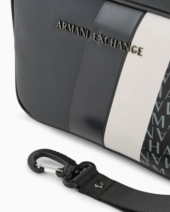 Shoulder Bag With Contrasting Band Navyblue Men Armani Wallets And Small Leather Goods Shoulder Bag With Contrasting Band Navyblue Men Armani Wallets And Small Leather Goods