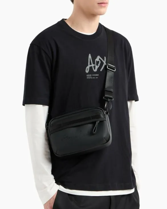 Shoulder Bag With External Pocket Black Men Armani Crossbody Bags Shoulder Bag With External Pocket Black Men Armani Crossbody Bags