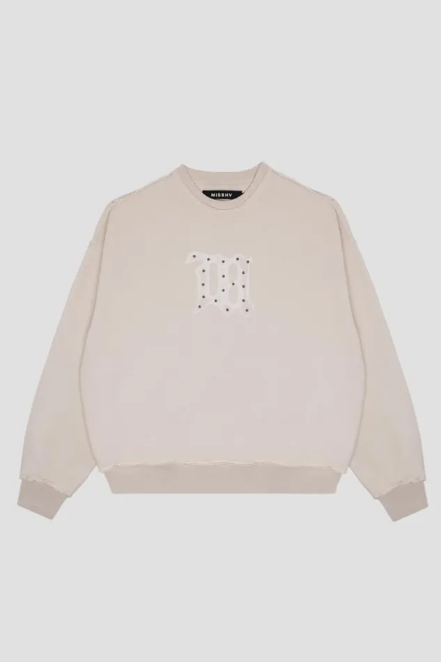 Signature Crewneck Beige WomenMen MISBHV Hoodies and Sweats